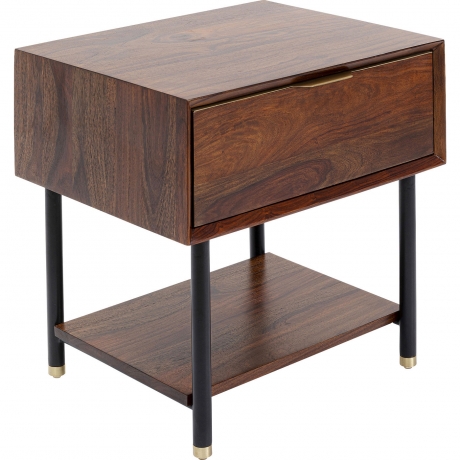 Тумба прикроватная Ravello, коллекция "Равелло" 50*40*50, Палисандр, МДФ, Сталь, Коричневый