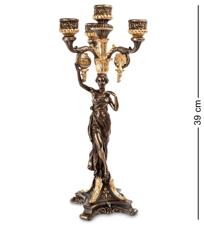 WS-690/ 2 Канделябр в древнеримском стиле "Девушка"