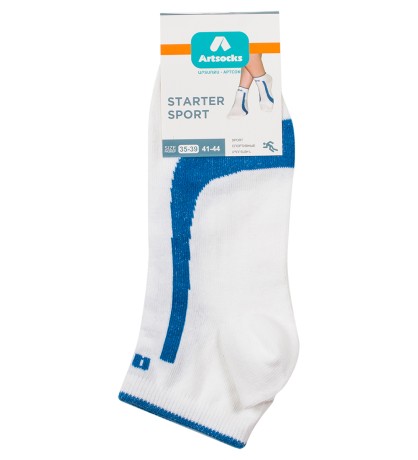 Носки спортивные Starter Sport ASS-0005 41-44 бело-синий (Artsocks)
