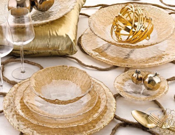 Тарелка глубокая Tricot Gold IVV