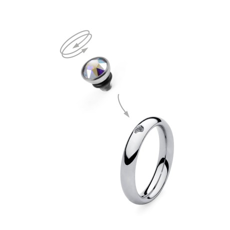 Шарм Bottone crystal aurora boreale 630135 BW/S Qudo