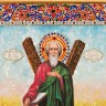 Икона "Святой Андрей Первозванный" 45х39 см. стразы