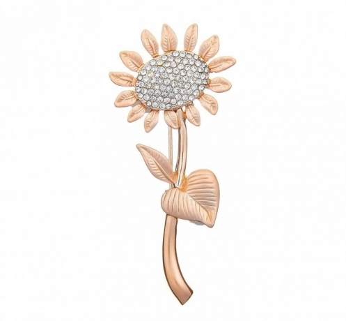 Брошь Подсолнух FAN-07391.13 BR/RG Shadore