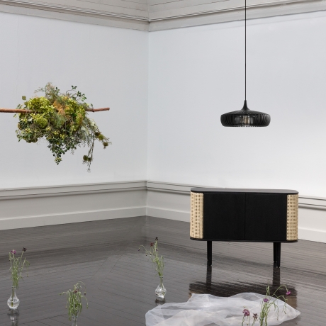 Плафон, Ø 43x24 см. Clava Dine - Wood Black Oak Umage