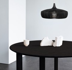 Плафон, Ø 43x24 см. Clava Dine - Wood Black Oak Umage