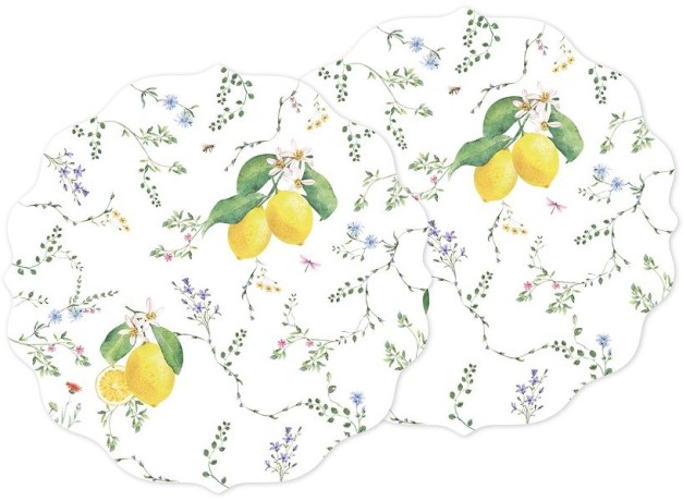Набор подставок под горячее Цветы и лимоны, 2 шт, 34,5 см. Easy Life