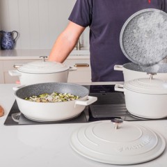 Кастрюля из литого аллюминия CREAM, 5 л. MC Kitchen Craft