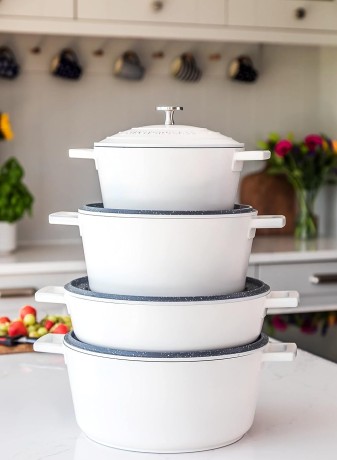 Кастрюля из литого аллюминия CREAM, 5 л. MC Kitchen Craft