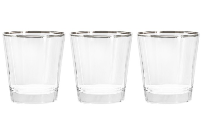 Набор стаканов для виски Gemma платина, 0,365 л. 6 шт. Le Stelle