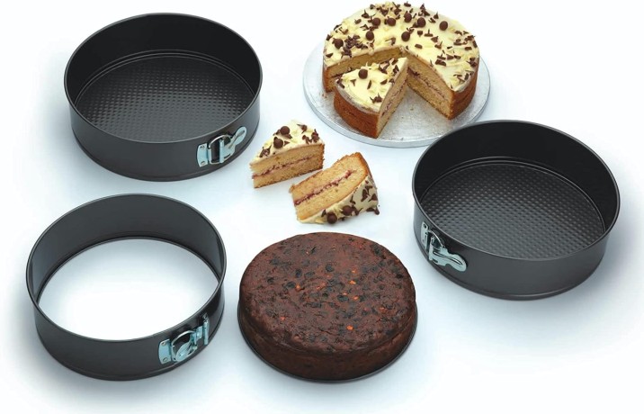 Набор из 3-х форм для выпекания серебристый KC, 22/24/26 см. Kitchen Craft