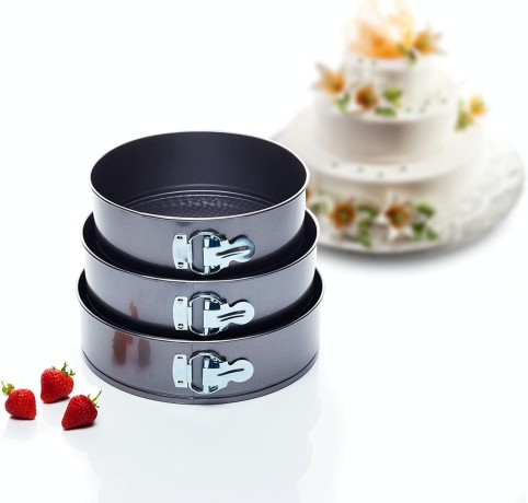 Набор из 3-х форм для выпекания серебристый KC, 22/24/26 см. Kitchen Craft