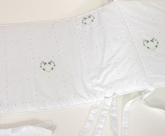 Комплект постельного белья "СЕРДЕЧКИ NEW", 100x140+40х60+130х75х25см. белый/зеленый/желтый, BOVI