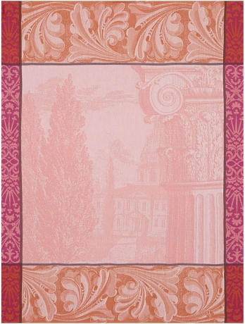Полотенце для посуды, 60х80 см. 100% хлопок, розовое, BAROQUE JARDIN Le Jacquard Francais