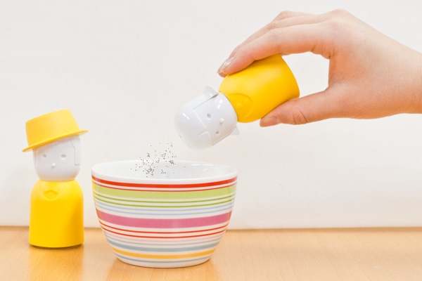 Солонка+перечница Mr.Pepper & Mrs. Salt, желтый, Qualy