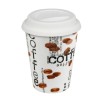 Кружка на вынос с крышкой "Кофейный коллаж", 380 мл. Koenitz