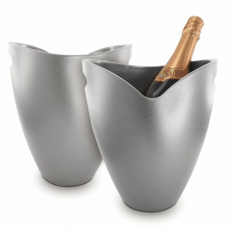 Ведро для льда серебристое Pulltex