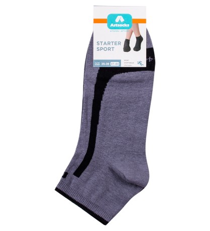 Носки спортивные Starter Sport ASS-0005  41-44 серо-черный (Artsocks)