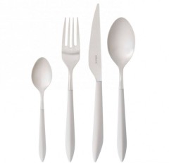 Набор из 24 столовых приборов ARES (матовая сталь - слоновая кость) в упаковке Window box Bugatti