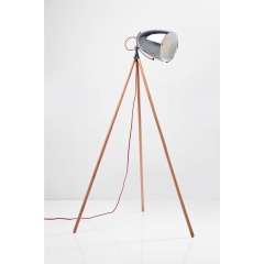 Торшер Chromatic Tripod, коллекция "Хроматический Штатив" 80*165*93, Бук, Сталь, Серебряный