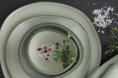 Тарелка обеденная Organica, зелёная, 27 см. Easy Life