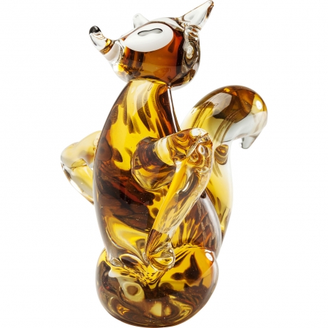 Статуэтка Happy Fox, коллекция "Счастливый Лис" 13*20*12, Стекло, Коричневый