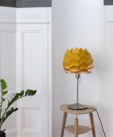 Торшер настольный, 42 см. Champagne brushed steel с USB Umage