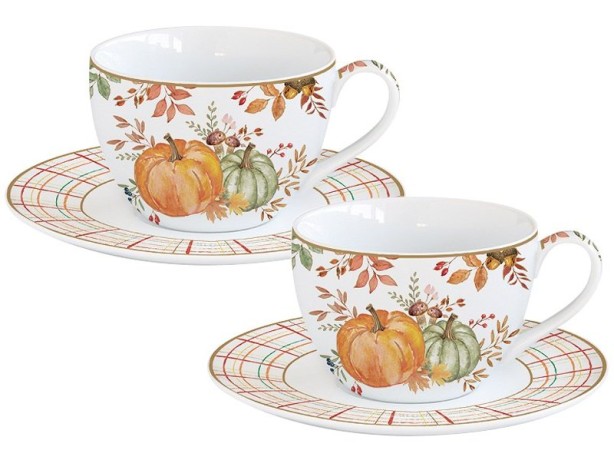 Набор чашек с блюдцами Тыква, 0,11 л, 2 шт. Easy Life