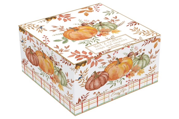 Набор чашек с блюдцами Тыква, 0,11 л, 2 шт. Easy Life