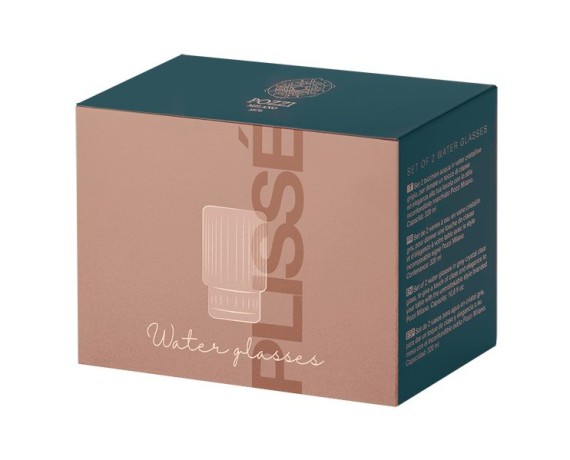 Набор стаканов для воды Modern Classic, розовый, 0,32 л, 2 шт. Pozzi Milano 1876