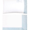 Комплект постельного белья "СИНИЧКИ", 100x140+40х60+130х75х25см. белый/голубой, BOVI