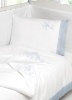 Комплект постельного белья "СИНИЧКИ", 100x140+40х60+130х75х25см. белый/голубой, BOVI