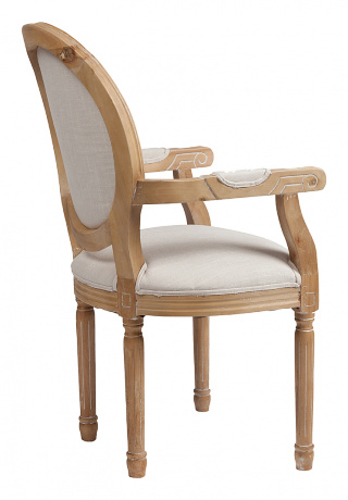 Кресло-стул с деревянным каркасом бежевый Pollina