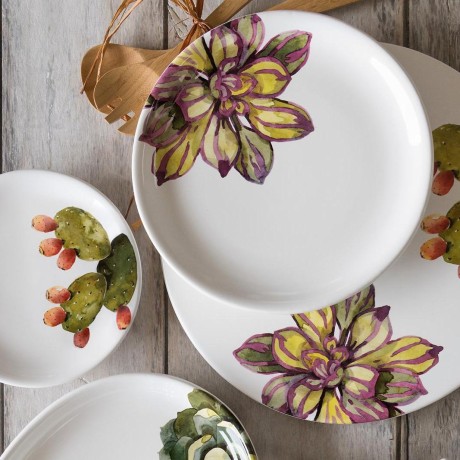 Тарелка обеденная 2 штуки Cactus, 21 см. Nuova Cer
