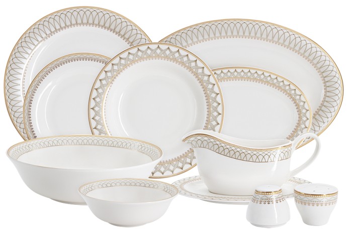 Обеденный сервиз Диадема, 6 персон, 27 предметов, Emily