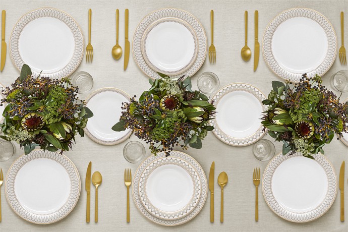 Обеденный сервиз Диадема, 6 персон, 27 предметов, Emily