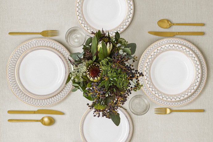 Обеденный сервиз Диадема, 6 персон, 27 предметов, Emily