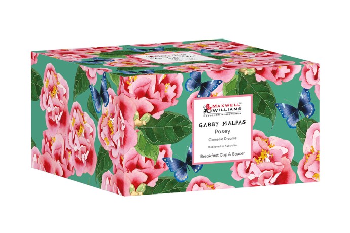 Чашка с блюдцем Камелии, 0,4 л. Maxwell & Williams