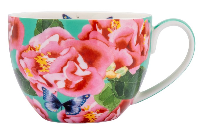 Чашка с блюдцем Камелии, 0,4 л. Maxwell & Williams