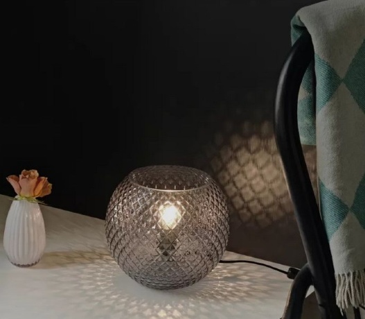 Настольный светильник NOBB Ball, Ø22 см. дымчатый, Halo Design