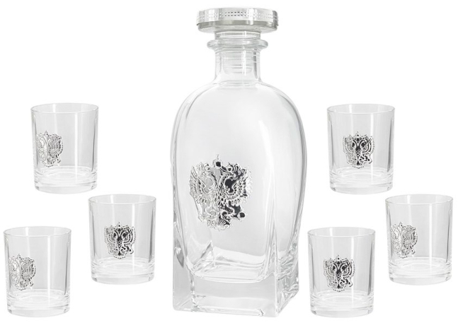 Набор для водки Россия, Gamma (серебро)