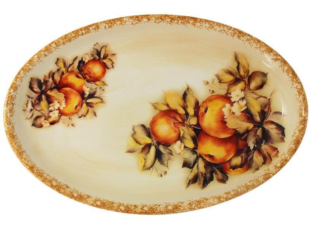 Блюдо овальное Зимние яблоки, 36х23 см. LCS