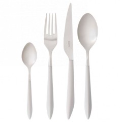 Набор из 24 столовых приборов ARES (матовая сталь - слоновая кость) в упаковке Gallery