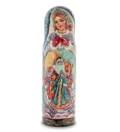 МР-25/ 41 Футляр для бутылки "Дед Мороз и Снегурочка"