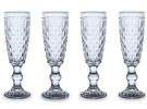Набор бокалов для шампанского Dubai, голубой, 0,15 л. 4 шт. WD Lifestyle