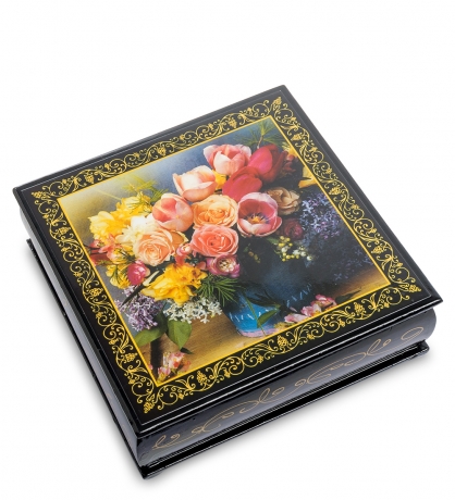 ШК-11/ 7-A Шкатулка в технике декупаж (16х16х5)