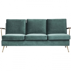 Диван Gamble, коллекция "Авантюра" 179*78*75, Сталь, Ясень, Сосна, Полиэстер, Бархат, Зеленый