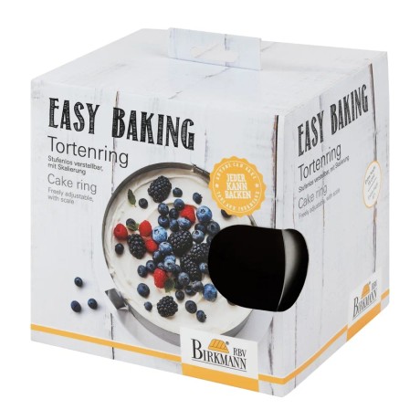 Кольцо для выпечки коржей экстра-высокое (15 см), Ø 18 - 30 см. Birkmann