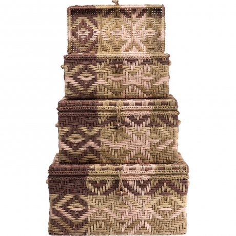 Сундук Gobi, коллекция "Гоби", количество предметов 3 82*43*47, Сталь, Хлопок, Коричневый