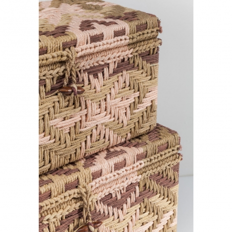 Сундук Gobi, коллекция "Гоби", количество предметов 3 82*43*47, Сталь, Хлопок, Коричневый