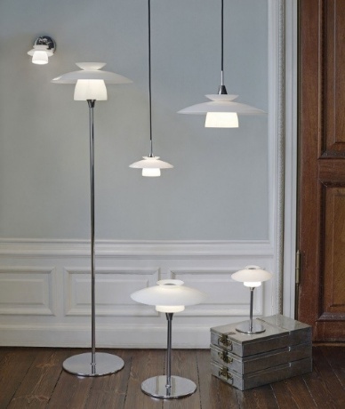 Светильник настольный Scandinavia, O20, опал/хром, Halo Design